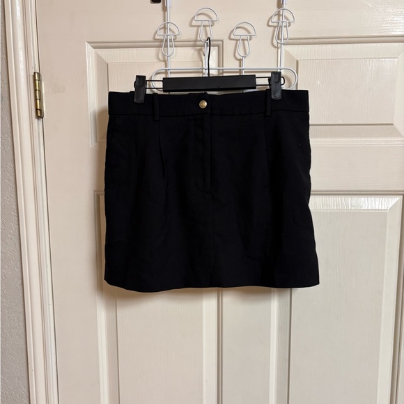 J.Crew Virgin Wool Blend Nova Fides Italian Made Black Mini Skirt - Picture 1 of 6